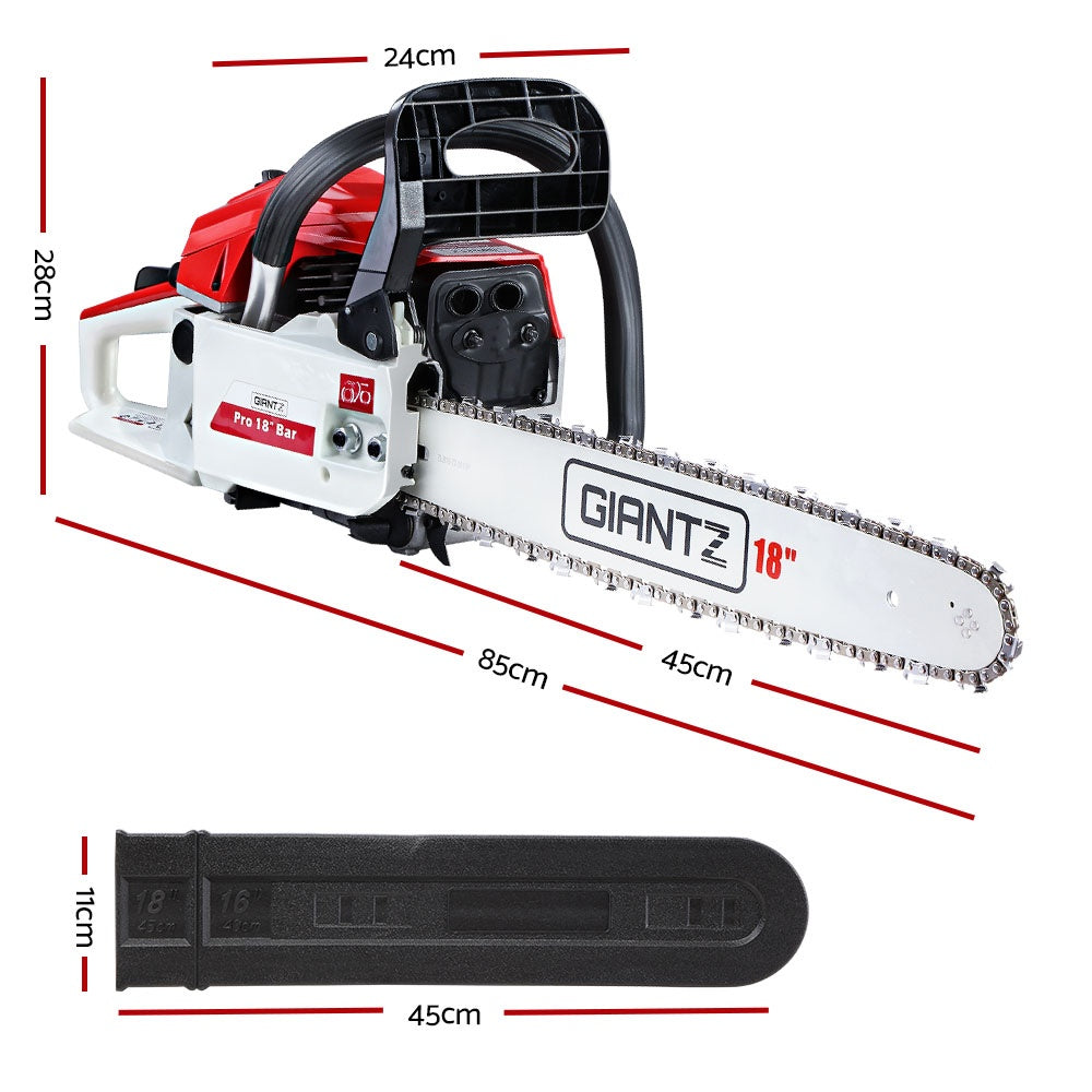 GIANTZ 45CC Petrol Commercial Chainsaw Chain Saw Bar E-Start Pruning