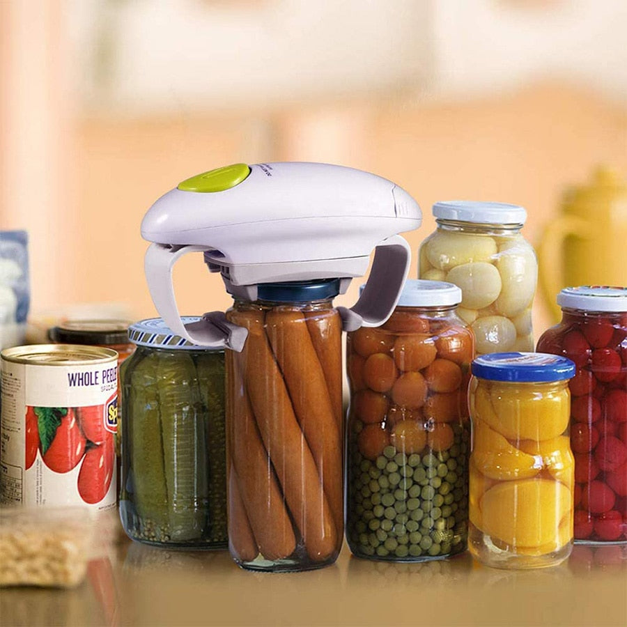 Electric Jar Opener Automatic Tin Canned Bottle Kitchen Gadgets Tools Gift  One Touch Automatic Jar Opener
