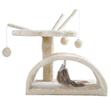 i.Pet Cat Tree 45cm Trees Scratching Post Scratcher Tower Condo House Furniture Wood Beige
