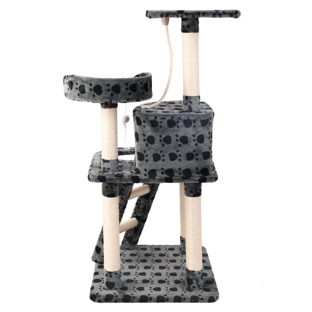 i.Pet Cat Tree 120cm Trees Scratching Post Scratcher Tower Condo House Furniture Wood 120cm