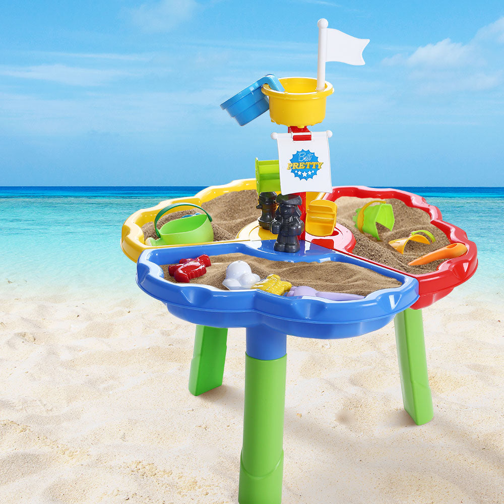 Keezi Kids Beach Sand and Water Sandpit Outdoor Table Childrens Bath Toys