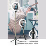 TEQ Q07 Bluetooth Ring Light Selfie Stick  + Tripod stand